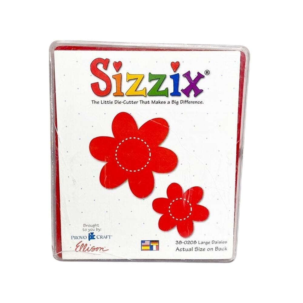 SIZZIX Originals Large Red Die Cut Machine Flower Floral Daisies Crafts